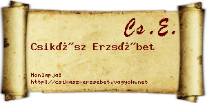 Csikász Erzsébet névjegykártya