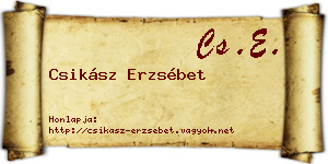 Csikász Erzsébet névjegykártya