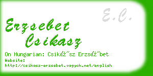 erzsebet csikasz business card